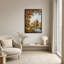 «Stone Cottage» par Stream in Autumn Woods, art mural sur toile-1603709747