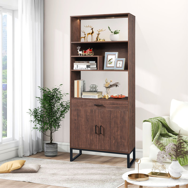Bibliothèque ouverte 75,9 "avec portes