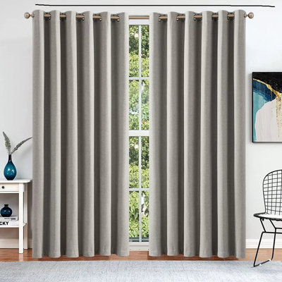 Prebe Microfiber / Microsuede Blackout Curtain Pair