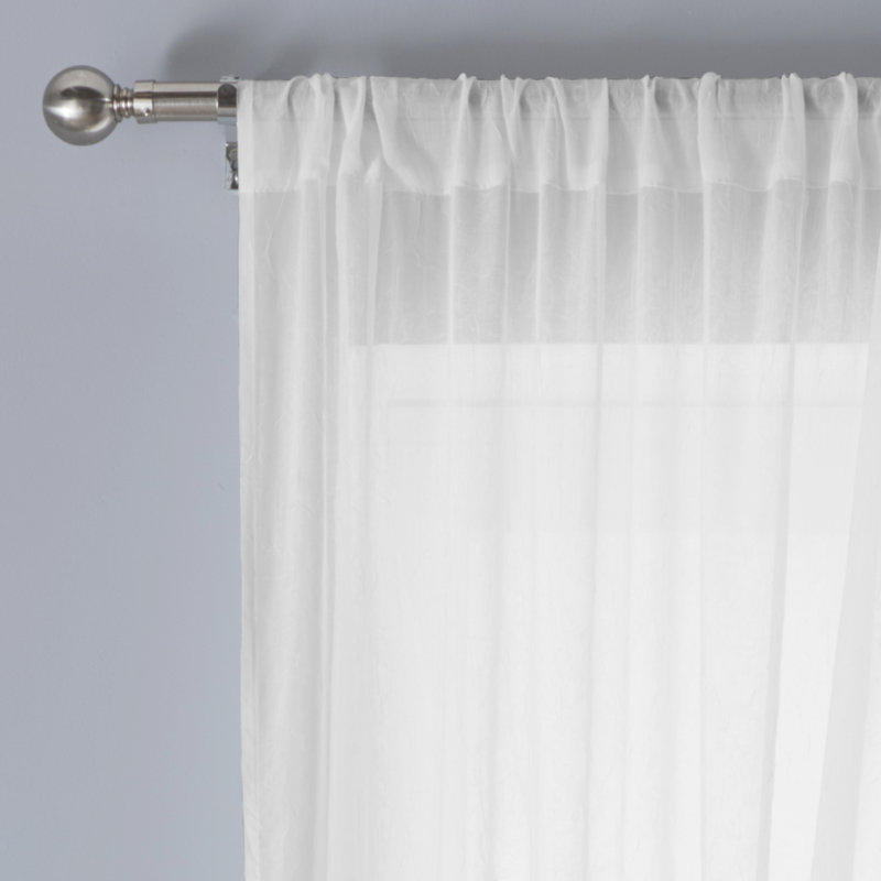 Mullan Curtain Single Panel, White, 140 x 183cm