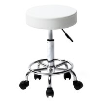  Mcdoofly Swivel Rolling Stool with Backrest