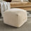Poufs de style de vie Mina Victory Rc387 ivoire 18 po x 18 po x 14 po