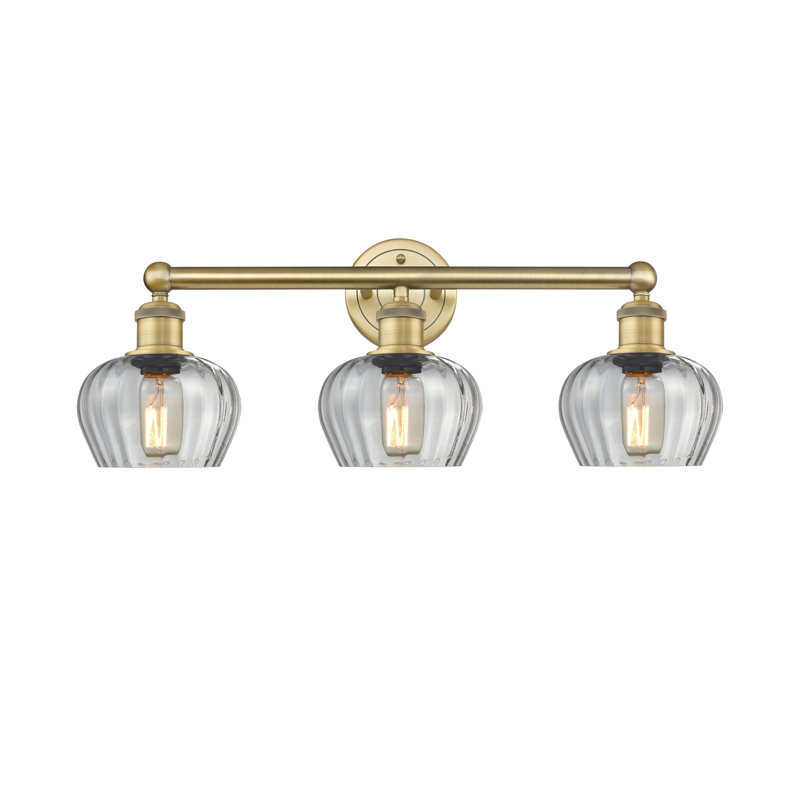 Noille 3 - Light Dimmable Vanity Light, Clear, Brushed Brass