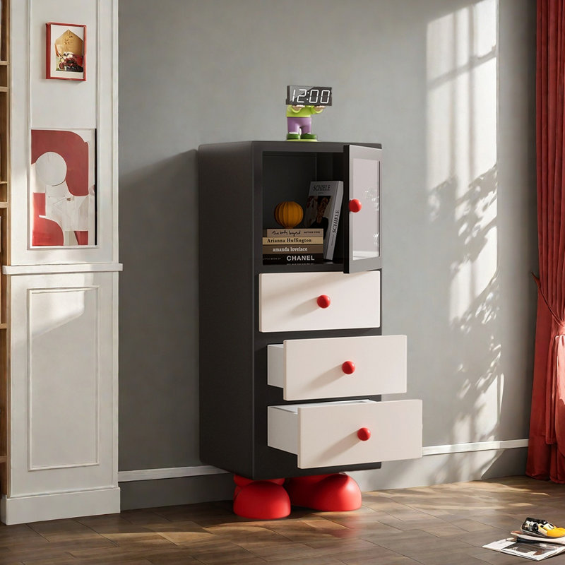Armoire décorative moderne, créative et amusante, Noir / blanc