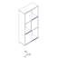 Calisma 186cm H x 90cm W Cube Bookcase