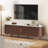 70.86" Fluted TV Stand With Power Outlet and Adjustable Shelves, Mid Century Modern TV Console, Sliding Doors Entertainment Center and Media Console for TVs 40" - 65"-346232004-347482082