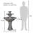 41.7" H 2-Tier Concrete Outdoor Fountain