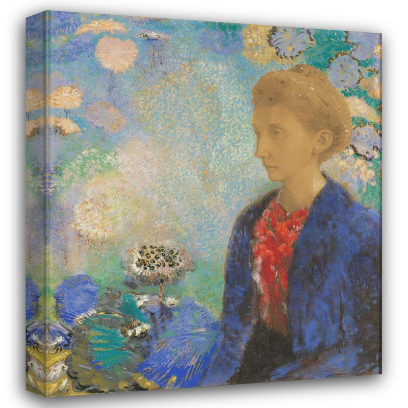 "Baroness De Domécy" par Odilon Redon - Toile tendue avec châssis, H 24 po x l 17 po