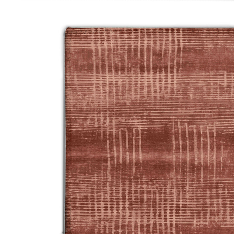 Tapis brun abstrait intérieur et extérieur, Rectangulaire 2 pi x 3 pi