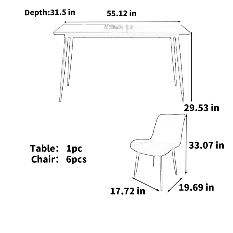 Shohista, 29.53"H x 55.12"L x 31.5"W
