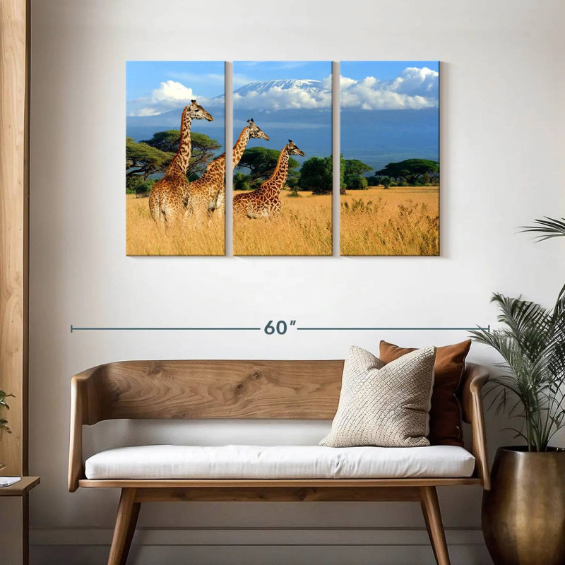 Alvord Dallying Giraffes, H 28 po x l 45 po