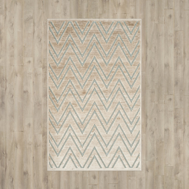Vernie Chevron Area Rug, Rectangle 160 x 229 cm