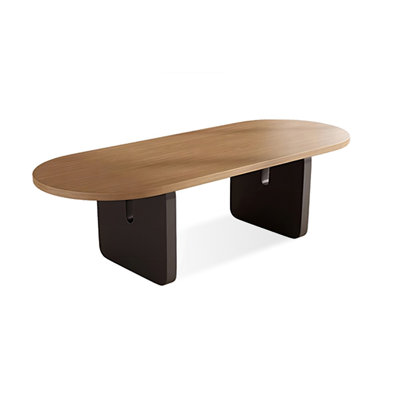 Burlywood Oval Solid Dining Table For Dining Room/Kitchen
