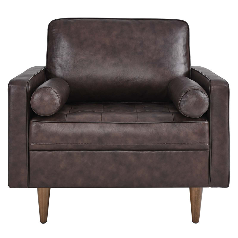 Fauteuil en cuir fleur Valor