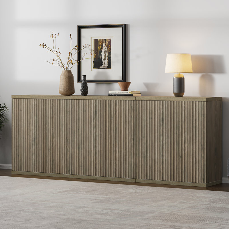 Cesiro Accent Cabinet With Adjustable Shelves, Gray Alder, 3