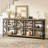 70.9-Inch Industrial Sofa Table, Extra Long Console Table Behind Couch With 3-Tier Storage Shelves, Rustic Brown Finish For Entryway, Living Room, Foyer, Hallway, And Office