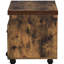 Armoire de bureau en chêne vieilli et noir - 1 style rustique avec compartiment ouvert et mobilité, H 18,5 po x l 19,5 po l 16,5 po classeur 1, pour bureau, tablettes, facile 18,5 po 19,5 po 16,5 po