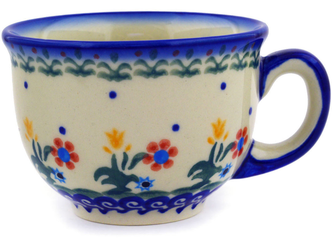 Polish Pottery Spring Flowers Coffee Mug Polmedia