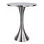 Table d'appoint en métal et nickel brossé