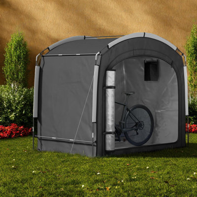 Remises portatives avec rangement, abri vélo 210D Oxford, extérieur noir