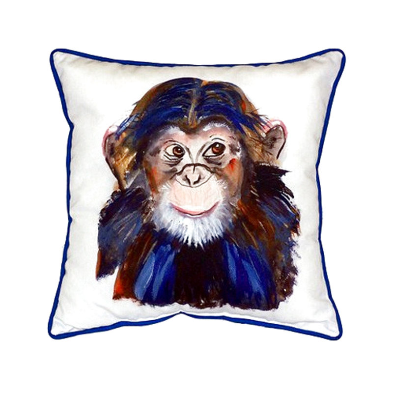 Housse et insert de coussin carré intérieur / extérieur Chimpanzee, Petit