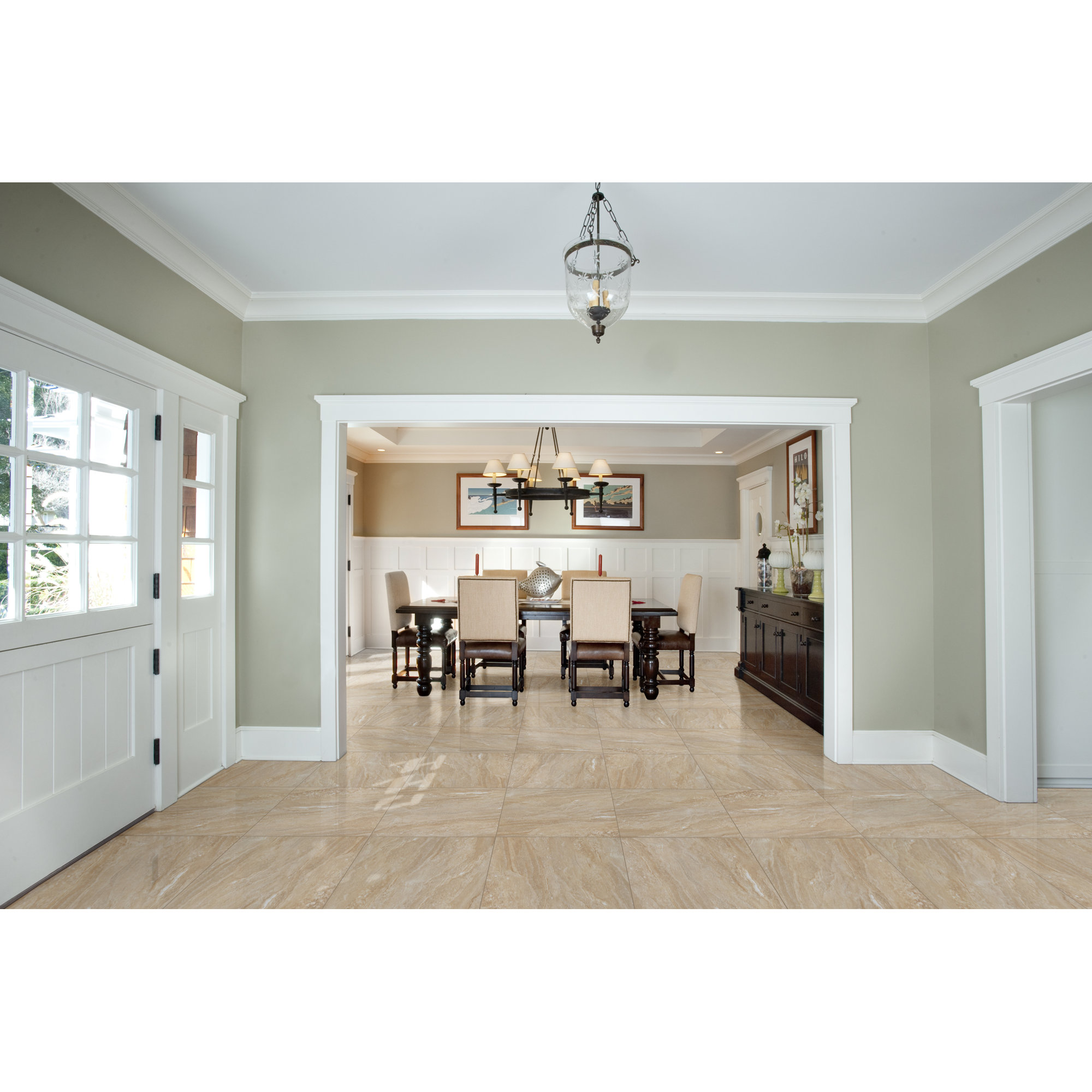 Azira 24 in. x 24 in. Stone Look Polished Porcelain Floor and Wall Tile, Aurume