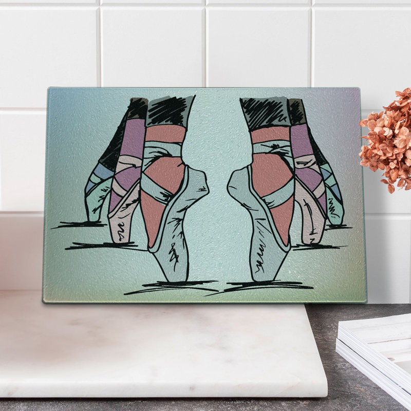 Multicolore, planche à découper en verre trempé Ambesonne Ballet