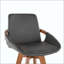 Tabouret de bar à hauteur fixe avec pivot, repose-pieds en métal