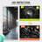 Rectangle Full Length Metal Wall Mirror Set Home Gym Mirror with Tempered Glasses(Set of 3)