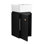 Lavabo de salle de bain mural, 12 x 12 x 24,1, châtaignier noir, porte à fermeture douce, meuble-lavabo compact de fabrication d'armoire, céramique facile à entretenir