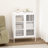 Amelia 32" Modern Steel Accent Cabinet with 3 Adjustable Shelves in White-677920426