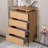 Solid Rubber Wood Console Cabinet
