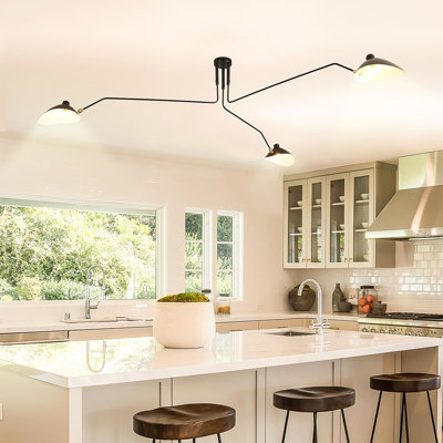 Davita Wrought Iron 3-Light Chandelier