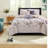 Reversible 6 Piece Bedding Sets, Microfiber King Modern Home Quilt