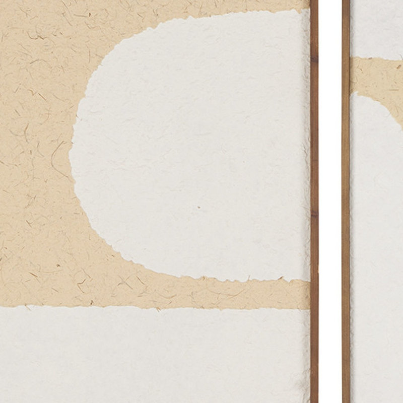 Ensemble d'art mural minimaliste encadré brun