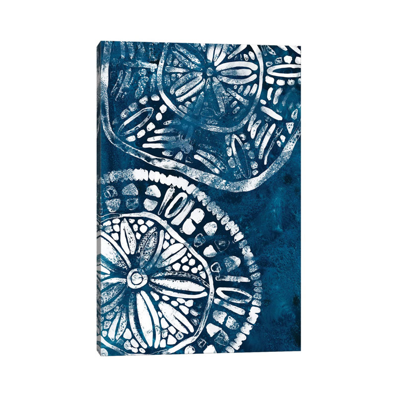 Sea Batik IV by June Erica Vess - Wrapped Canvas Print, 20.32 cm H x 30.48 cm W