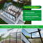Serre de 8 x 10 pi pour l'extérieur, serre en polycarbonate avec évent de toit réglable et gouttière, grande serre en aluminium avec structure à installation rapide pour le patio extérieur du jardin