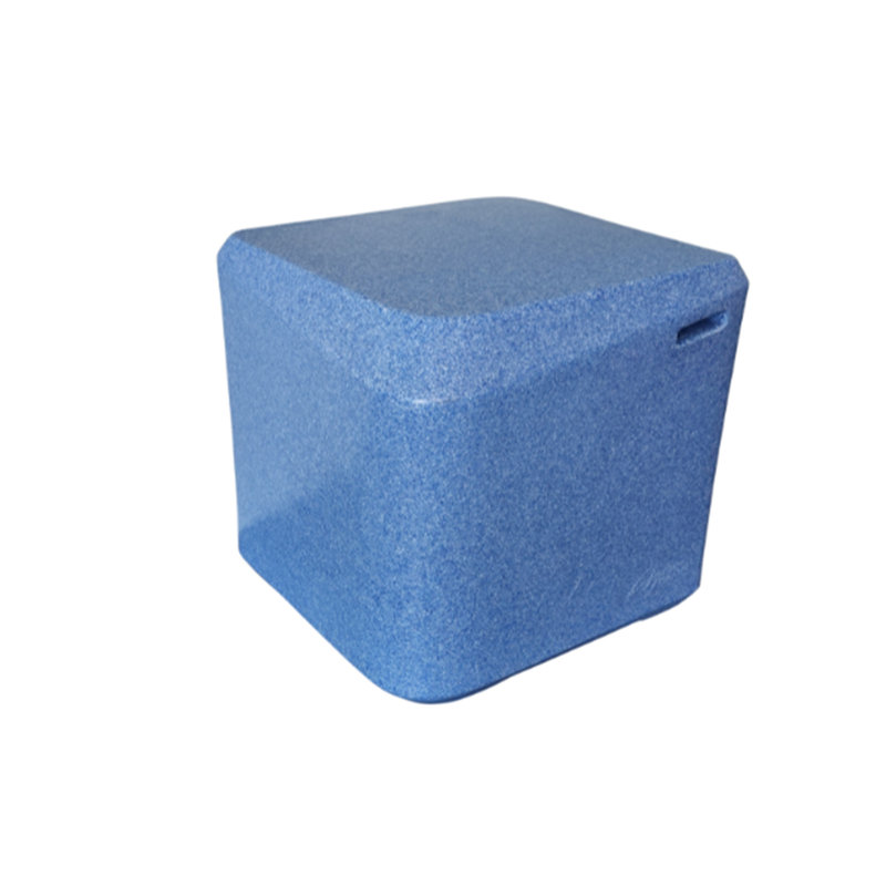 Caomhan Rectangular Outdoor Side Table, Blue, 13" W x 12" L x 14" H