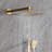 Bathroom Shower Assembly With Luxury Head, Hand Shower, And Slide Bar In Brushed Gold Modern System Rain Bodysprays-118625487