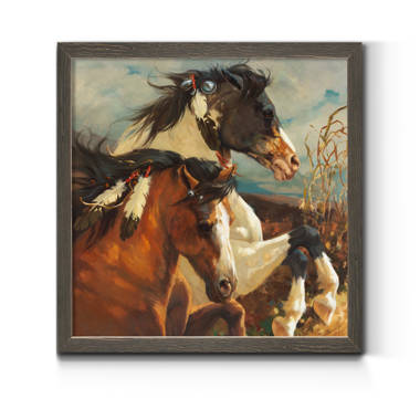 Galloping Brown Horse Front On Canvas Print