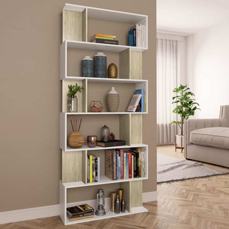 Alec-Andrew 203.2cm W Bookcase, Black Oak