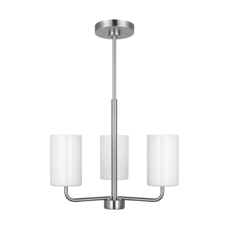 Arli Vincente 3 - Light Chandelier, Brushed Steel, Yes