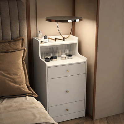 Bureau de coiffeuse 3 en 1 avec miroir illuminé, station de charge avantageuse, 2 tiroirs et espace de rangement ouvert, tabouret rembourré, miroir lumineux et de charge jaune, rangement spacieux, tiroirs, commode