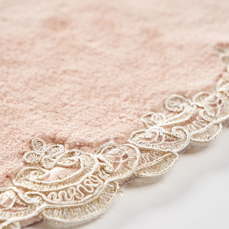 Ensemble de tapis de bain luxueux en coton (2 pièces), couleur poudre | Dessous antidérapant, 1,6 lb / pi² | Tapis de bain 19,7 po x 23,6 po et 23,6 po x 39,4 po | Lavable à la machine à 86 ° F | Doux, absorbant et élégant pour la décoration de salle de bain