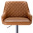 Aryelle Bar Stools Set of 4, Adjustable Counter Height Stools with Back and Arm, Modern Swivel Bar Chairs with Footrest, Upholstered PU Leather Kitchen Island Stools, Brown-864890692-864890690