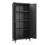[Métal réglable] Armoire de rangement en métal à 2 portes avec tablettes réglables et armoire en acier pour la cuisine, le salon, la salle à manger et le bureau-84413638