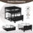 Mini Fridge Stand With Storage Drawer Basket, Mobile Mini Fridge Table, Heavy Duty Fridge Cart, Small Refrigerator Stand For Beverage Coffee Bar Dorm Mini Fridge Cabinet