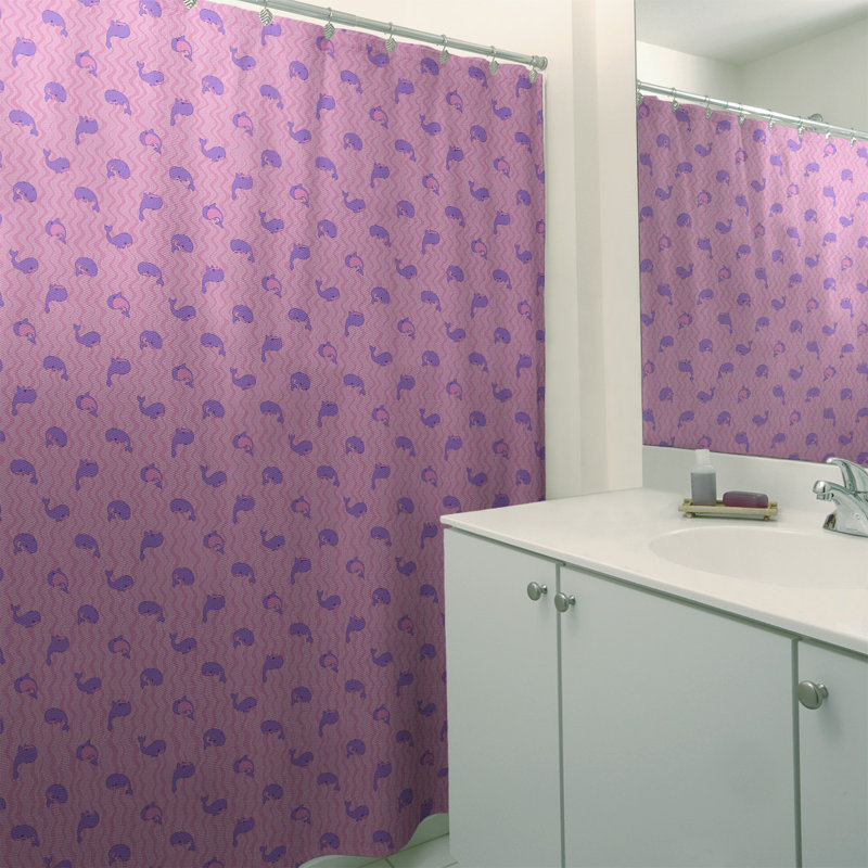 Rideau simple sower katelyn elizabeth baleines, Rose / Mauve