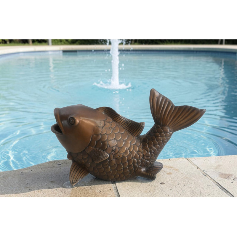 Sculpture bronze bronze Koi
