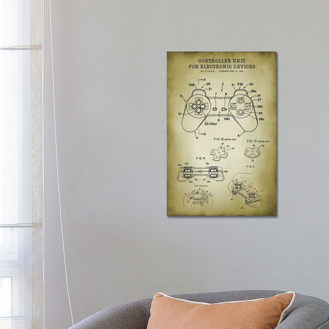 Leinwandbild Playstation von PatentPrintStore